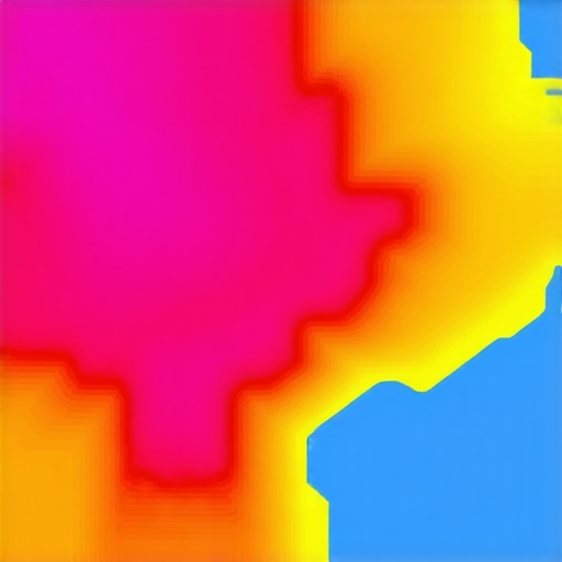 A GIS interface showing heatmaps and spatial analysis layers