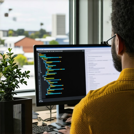 SEO expert working on structured data markup in Stockton office