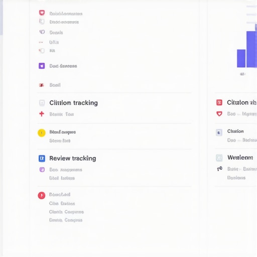 Local SEO Dashboard for Maintenance Screenshot of local SEO management dashboard with citation and review metrics.
