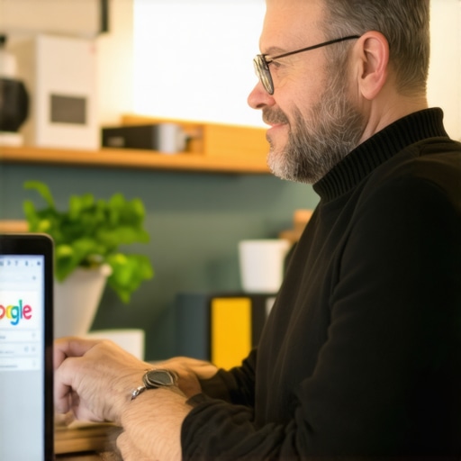 Business owner optimizing Google My Business profile in Stockton, California