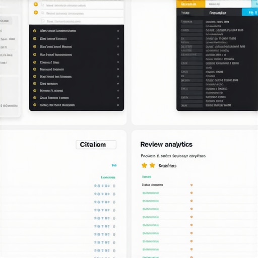 Screenshot of local SEO dashboard tracking citations and reviews