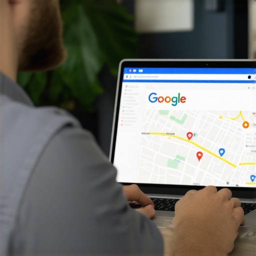 Business owner working on Google My Business profile in Stockton