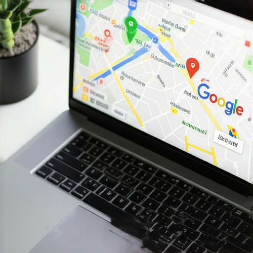 Laptop showing Stockton Google Maps ranking analytics