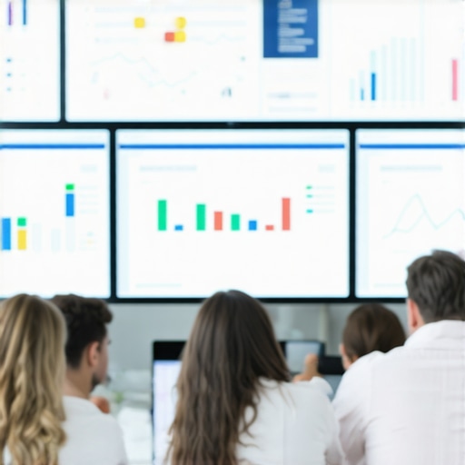 Team reviewing Stockton local SEO ranking dashboards on computers