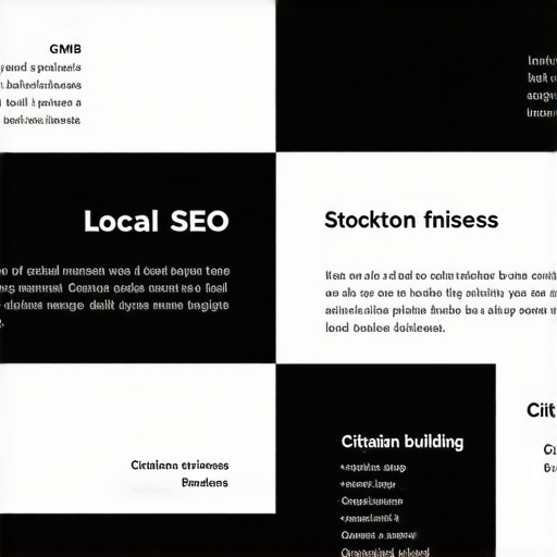 Infographic summarizing local SEO steps for Stockton businesses to improve Google Maps rankings.